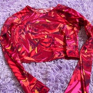 Cute colorful crop top athletic wear